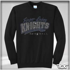 Finger Lakes Knights Baseball Bling Crewneck Sweatshirt
