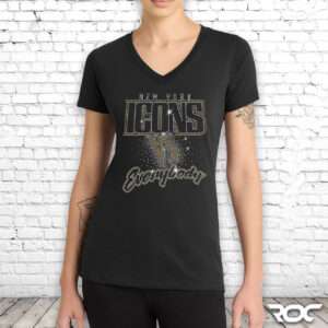 Icons vs. Everybody Bling Ladies V-Neck T-Shirt