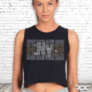 NY Icons Repeat Bling Festival Crop Tank