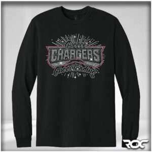 Chargers Cheer Bling Long Sleeve T-Shirt