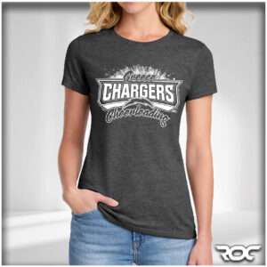 Chargers Cheer Ladies T-Shirt - Gray