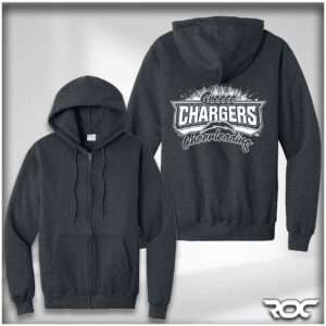 Chargers Cheer Full Zip Hoodie - Gray
