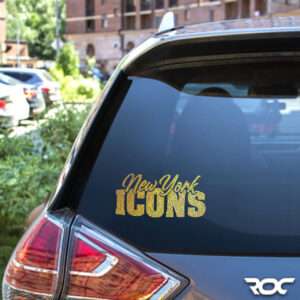 New York Icons Glitter Car Sticker