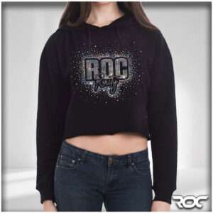 Roc Rarity Bling Crop Hoodie - Black