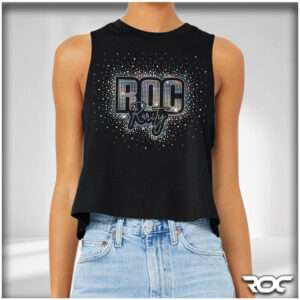 Roc Rarity Bling Crop Tank - Black
