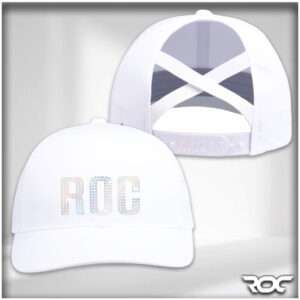 Roc Rarity Bling Ponytail Cap - White