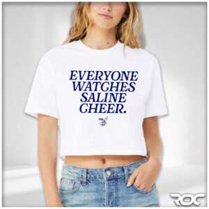 Saline Cheer Oversized Crop T-Shirt