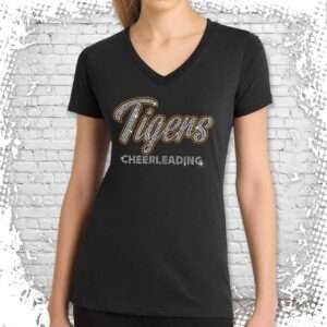 Akron Cheer Bling Ladies V-Neck