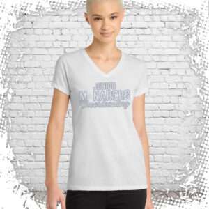 Junior Monarchs Cheer Bling White Ladies V-Neck