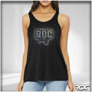 Roc Rarity Bling Flowy Racerback Tank - Black