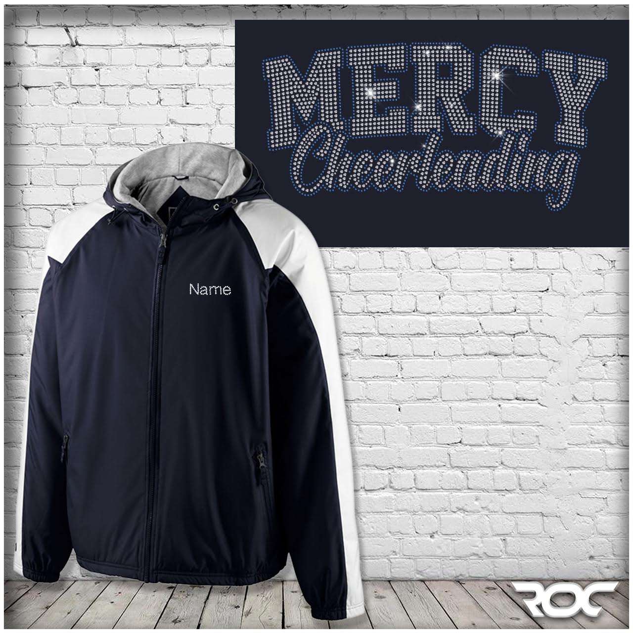 Mercy Cheer Bling Fleece Lined Windbreaker Jacket