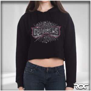Chargers Bling Crop Hoodie