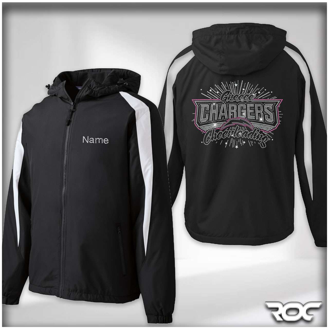 Greece Chargers Bling Fleece Windbreaker Jacket
