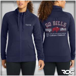 'Go Bills' Bling Cowl Neck Full-Zip Jacket
