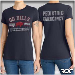 'Go Bills' Bling Ladies T-Shirt - Navy