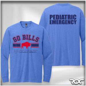 'Go Bills' Long Sleeve T-Shirt - Heather Royal Blue