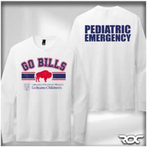 'Go Bills' Long Sleeve T-Shirt - White