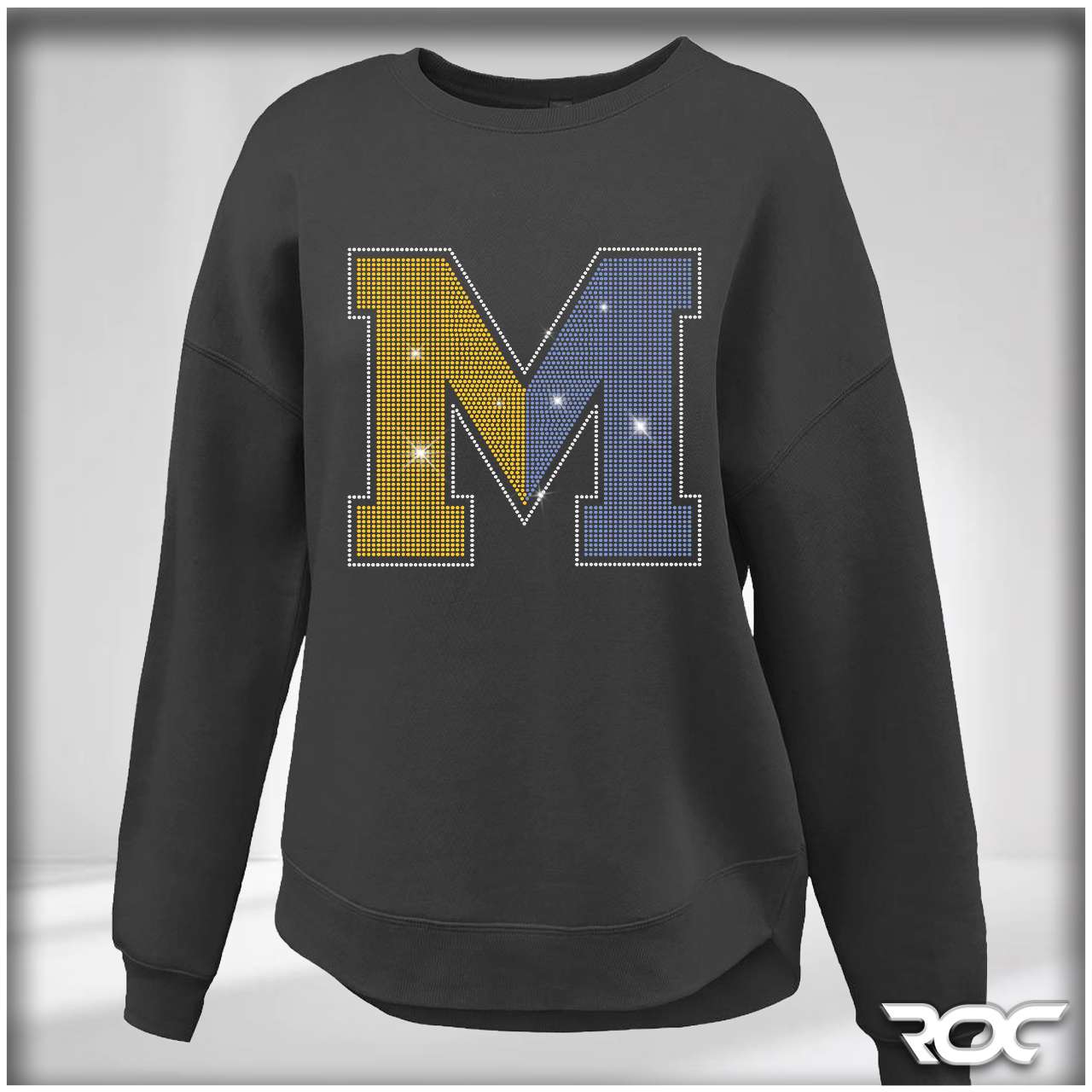 Mercy/McQuaid Bling Curve Bottom Crewneck