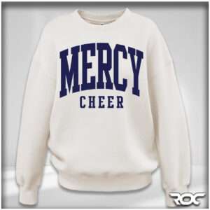Mercy Cheer Oversized Crewneck Sweatshirt - Cream