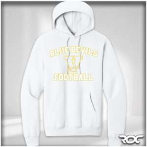 Victor Jr. Football Pullover Hoodie - White