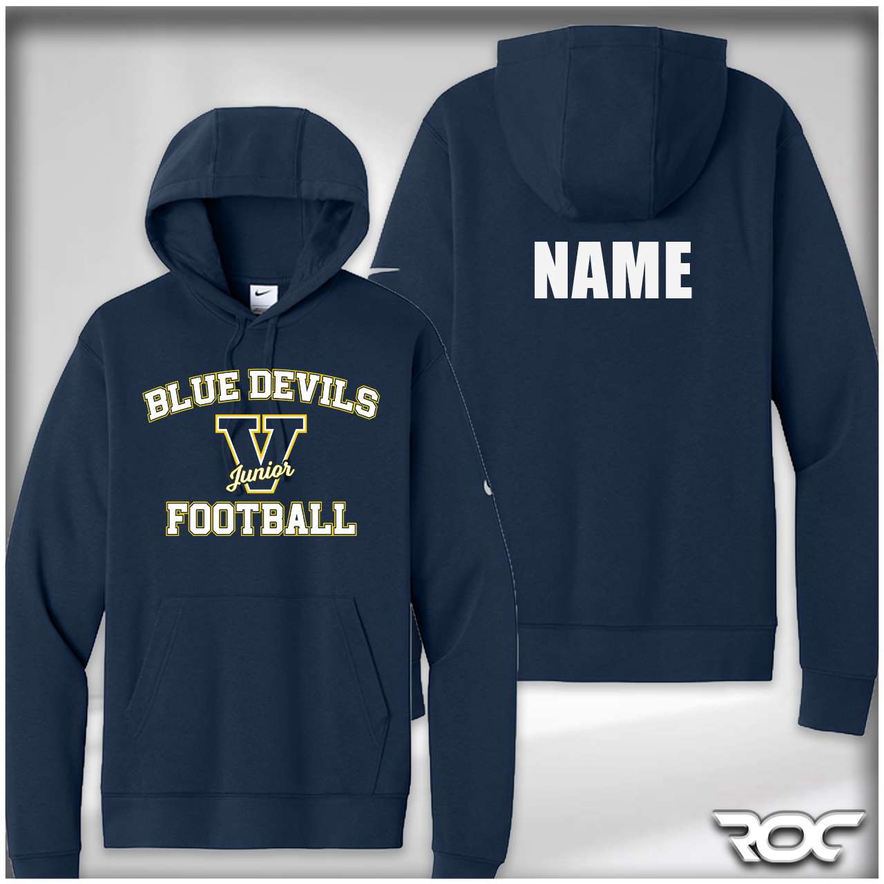Victor Jr. Football Nike Club Fleece Pullover Hoodie – Navy