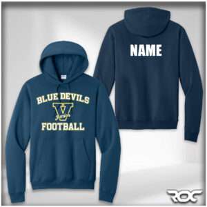 Victor Jr. Football Pullover Hoodie - Navy