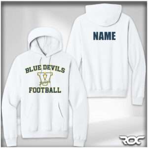 Victor Jr. Football Pullover Hoodie - White