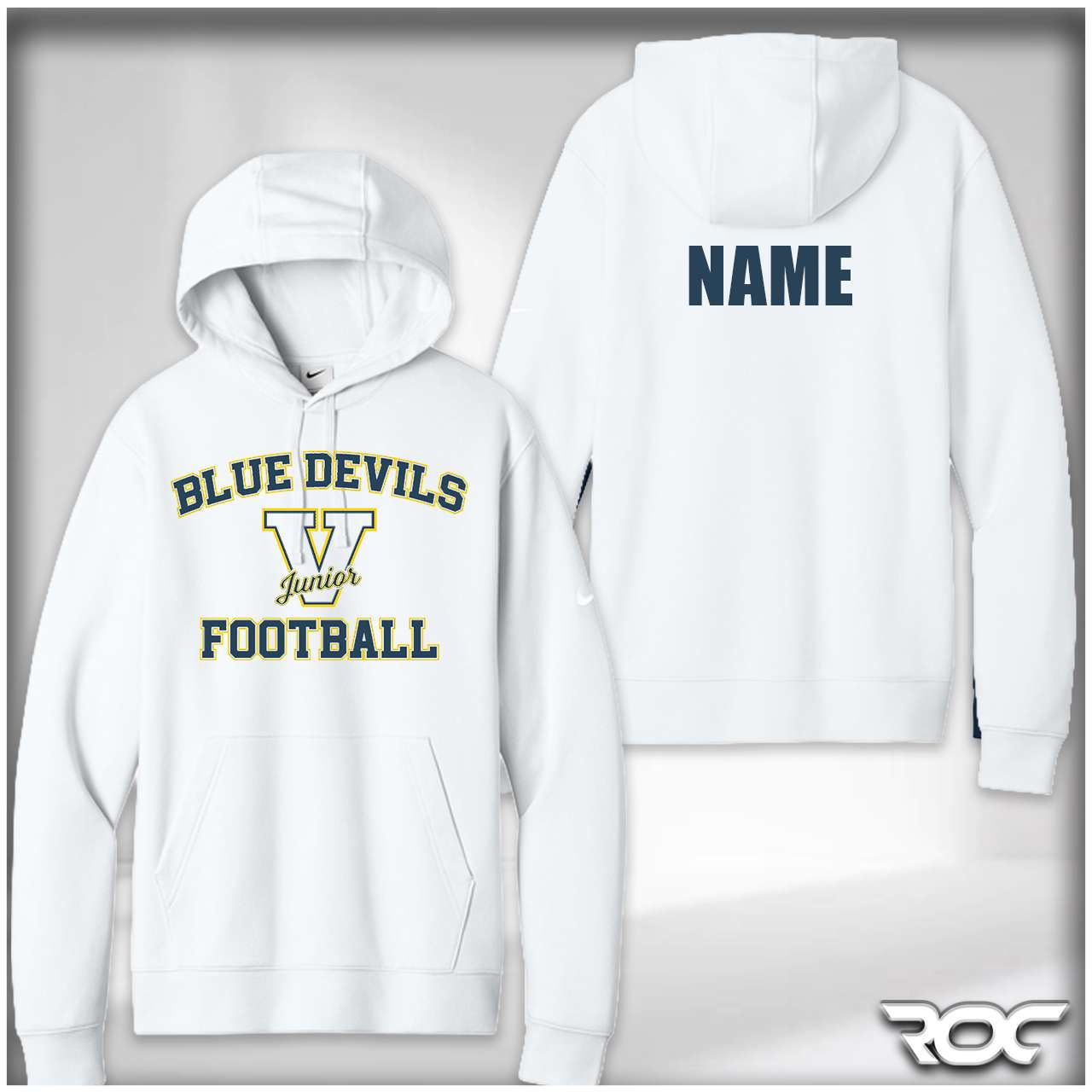 Victor Jr. Football Nike Club Fleece Pullover Hoodie – White